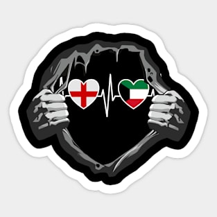 England And Kuwait Kuwaiti Flag Flags Sticker